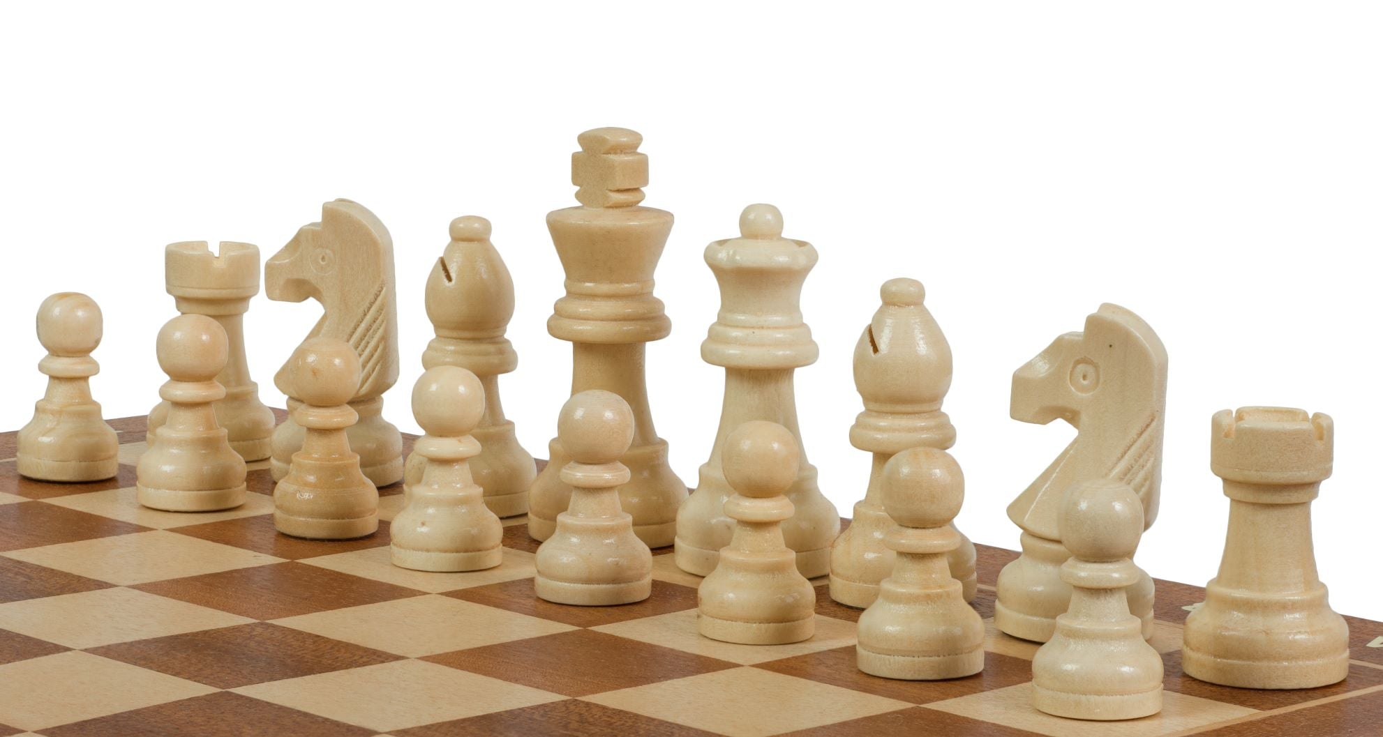 Jeu d'échecs MAGNETIQUE en bois d'acajou, pliant, de petite taille (31 x 31cm) - Ensemble Complet - Jeu d'échecs MAGNETIQUE en bois d'acajou, pliant, de petite taille (31 x 31cm) - Ensemble Complet