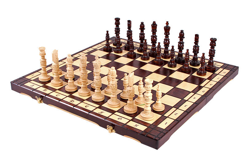 Jeu d'Echecs GALANT en bois bois de charme, de grande taille (57 x 57cm) - Ensemble Complet - Jeu d'Echecs GALANT en bois bois de charme, de grande taille (57 x 57cm) - Ensemble Complet