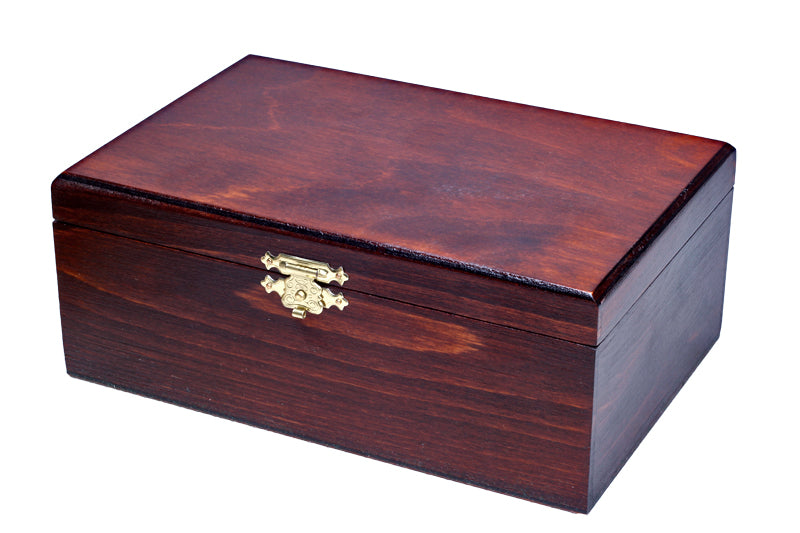 Boîte de rangement en bois foncé pour pièces d'échecs de taille 4 (un roi de 78-80 mm) - Boîte de rangement en bois foncé pour pièces d'échecs de taille 4 (un roi de 78-80 mm)