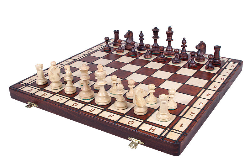Jeu d'échecs JUPITER en bois de charme, de taille moyenne (42 x 42cm) - Ensemble Complet - Jeu d'échecs JUPITER en bois de charme, de taille moyenne (42 x 42cm) - Ensemble Complet
