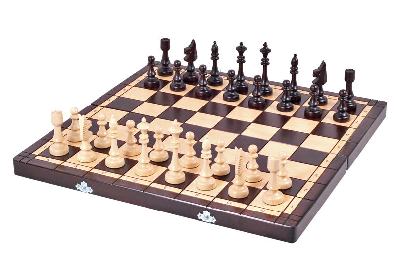 Jeu d'échecs DE CLUB en bois de charme, de grande taille (48 x 48cm) - Ensemble Complet - Jeu d'échecs DE CLUB en bois de charme, de grande taille (48 x 48cm) - Ensemble Complet