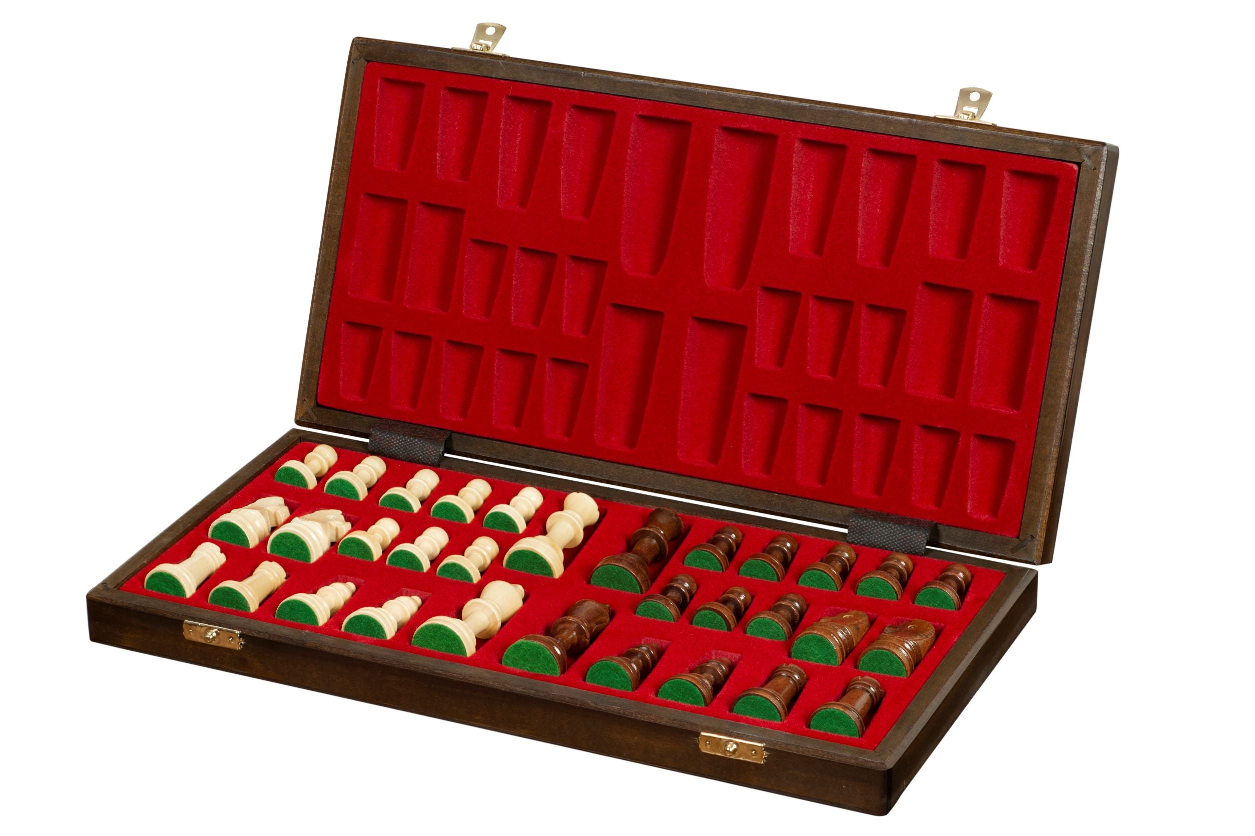 Jeu d'échecs d'entraînement pliant en bois , de grande taille (42 x 42cm) - Ensemble Complet - Jeu d'échecs d'entraînement pliant en bois , de grande taille (42 x 42cm) - Ensemble Complet