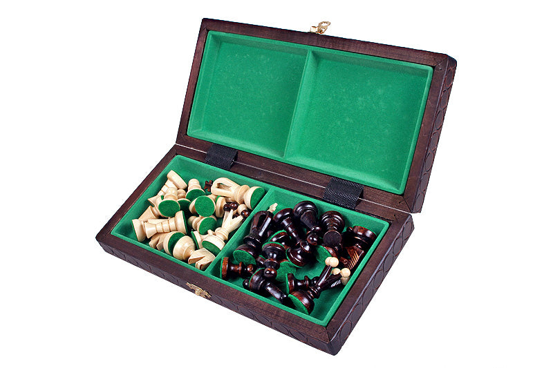 Jeu d'Echecs ROYAL Marron en bois de charme, de petite taille (29 x 29cm) - Ensemble Complet - Jeu d'Echecs ROYAL Marron en bois de charme, de petite taille (29 x 29cm) - Ensemble Complet