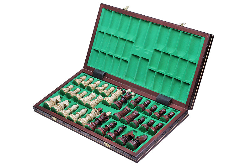 Jeu d'échecs AMBASSADEUR en bois de charme, de grande taille (55 x 55cm) - Ensemble Complet - Jeu d'échecs AMBASSADEUR en bois de charme, de grande taille (55 x 55cm) - Ensemble Complet