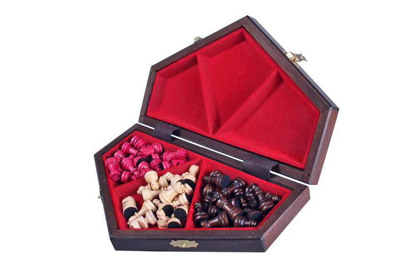 Jeu d'échecs en bois YALTA 3 Joueurs de petite taille (32 x 28 cm) - Jeu d'échecs en bois YALTA 3 Joueurs de petite taille (32 x 28 cm)