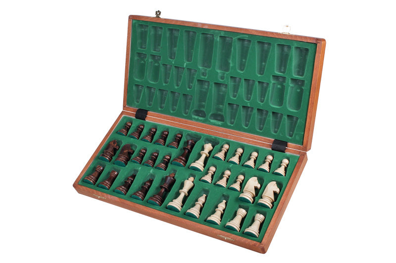Jeu d'échecs DE TOURNOI No 6 en bois de charme avec l'échiquier en marqueterie de bois d'acajou et sycomore, de grande taille (54 x 54cm) - Ensemble Complet - Jeu d'échecs DE TOURNOI No 6 en bois de charme avec l'échiquier en marqueterie de bois d'acajou et sycomore, de grande taille (54 x 54cm) - Ensemble Complet