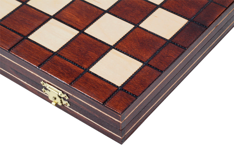 Jeu de dames en bois de charme - damier 10 x 10 cases , de taille moyenne (40 x 40cm) - Ensemble Complet - Jeu de dames en bois de charme - damier 10 x 10 cases , de taille moyenne (40 x 40cm) - Ensemble Complet