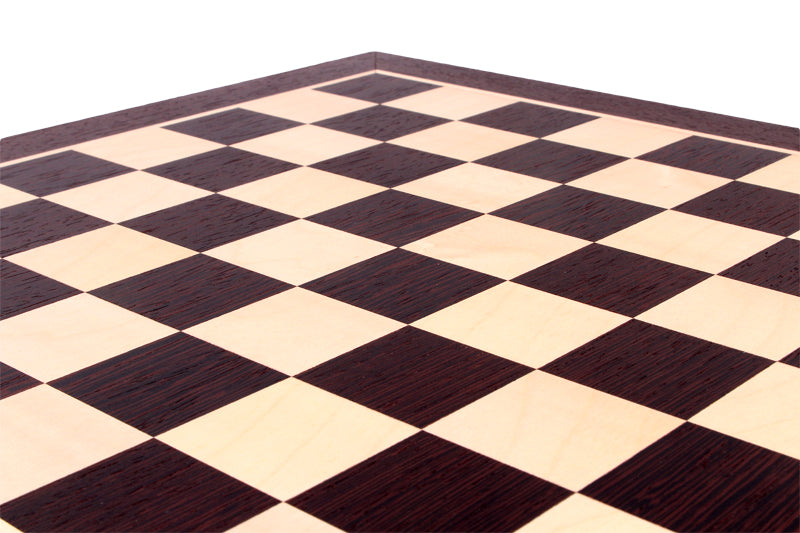 Echiquier en marqueterie de bois de Wengé et Sycomore - échiquier classique de Taille 5 - Echiquier en marqueterie de bois de Wengé et Sycomore - échiquier classique de Taille 5