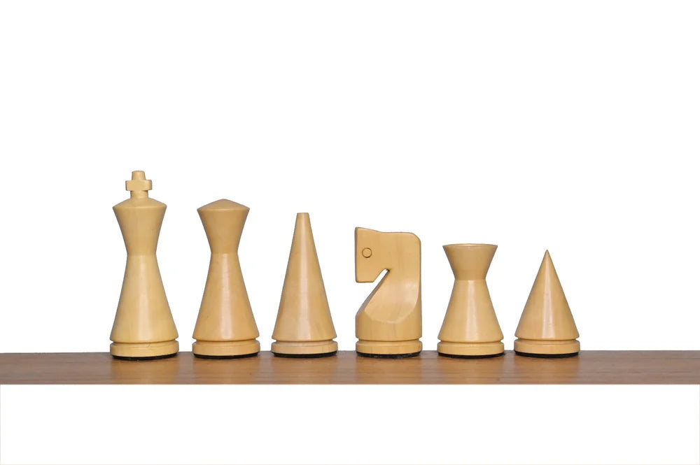 Pièces d'échecs Modern Staunton en bois de buis naturel et teinté - set de pièces de Taille 3,00'' - Pièces d'échecs Modern Staunton en bois de buis naturel et teinté - set de pièces de Taille 3,00''