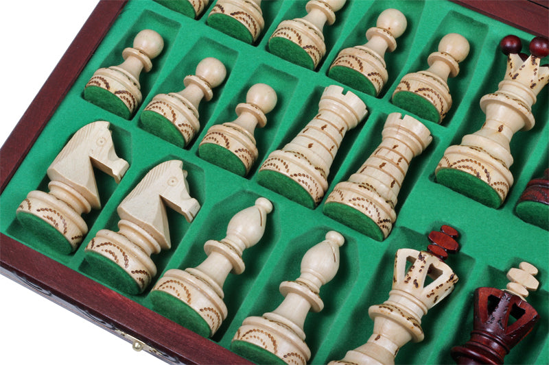 Jeu d'échecs AMBASSADEUR en bois de charme, de grande taille (55 x 55cm) - Ensemble Complet - Jeu d'échecs AMBASSADEUR en bois de charme, de grande taille (55 x 55cm) - Ensemble Complet