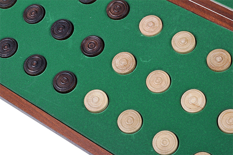 Jeu de dames en bois de charme - damier 8 x 8 cases , de taille moyenne (40 x 40cm) - Ensemble Complet - Jeu de dames en bois de charme - damier 8 x 8 cases , de taille moyenne (40 x 40cm) - Ensemble Complet