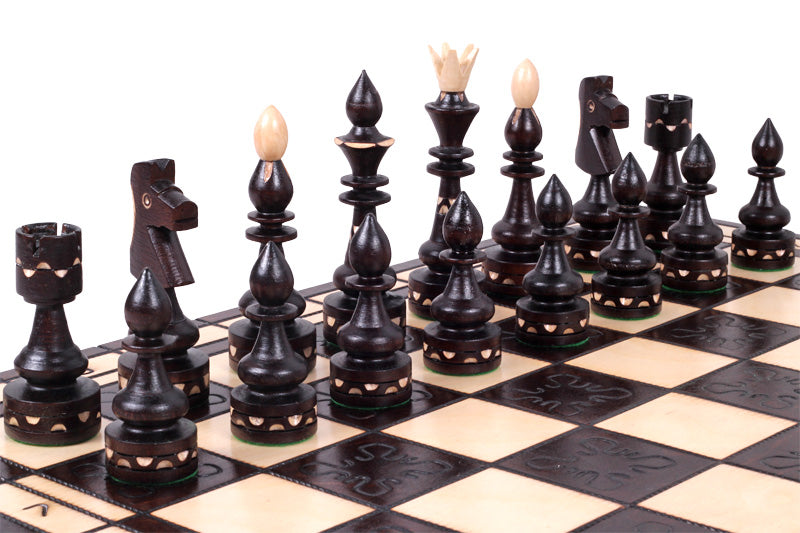 Jeu d'd'échecs INDIEN en bois de charme, de grande taille (54 x 54cm) - Ensemble Complet - Jeu d'd'échecs INDIEN en bois de charme, de grande taille (54 x 54cm) - Ensemble Complet
