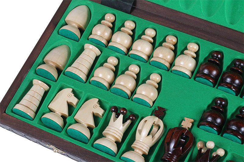 Jeu d'Echecs ROYAL en bois de charme, de grande taille (44 x 44cm) - Ensemble Complet - Jeu d'Echecs ROYAL en bois de charme, de grande taille (44 x 44cm) - Ensemble Complet