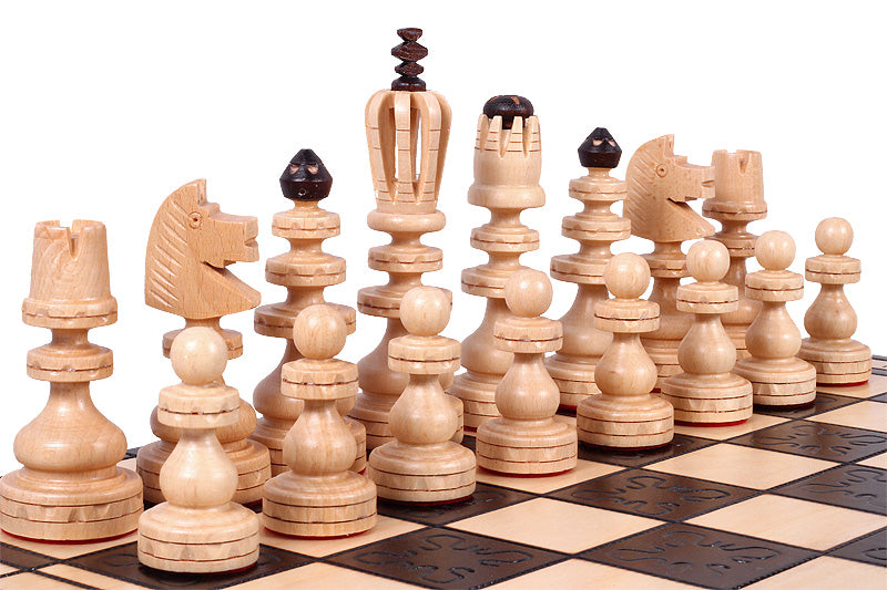 Jeu d'Echecs ROMAIN en bois de hêtre, de grande taille (55 x 55cm) - Ensemble Complet - Jeu d'Echecs ROMAIN en bois de hêtre, de grande taille (55 x 55cm) - Ensemble Complet