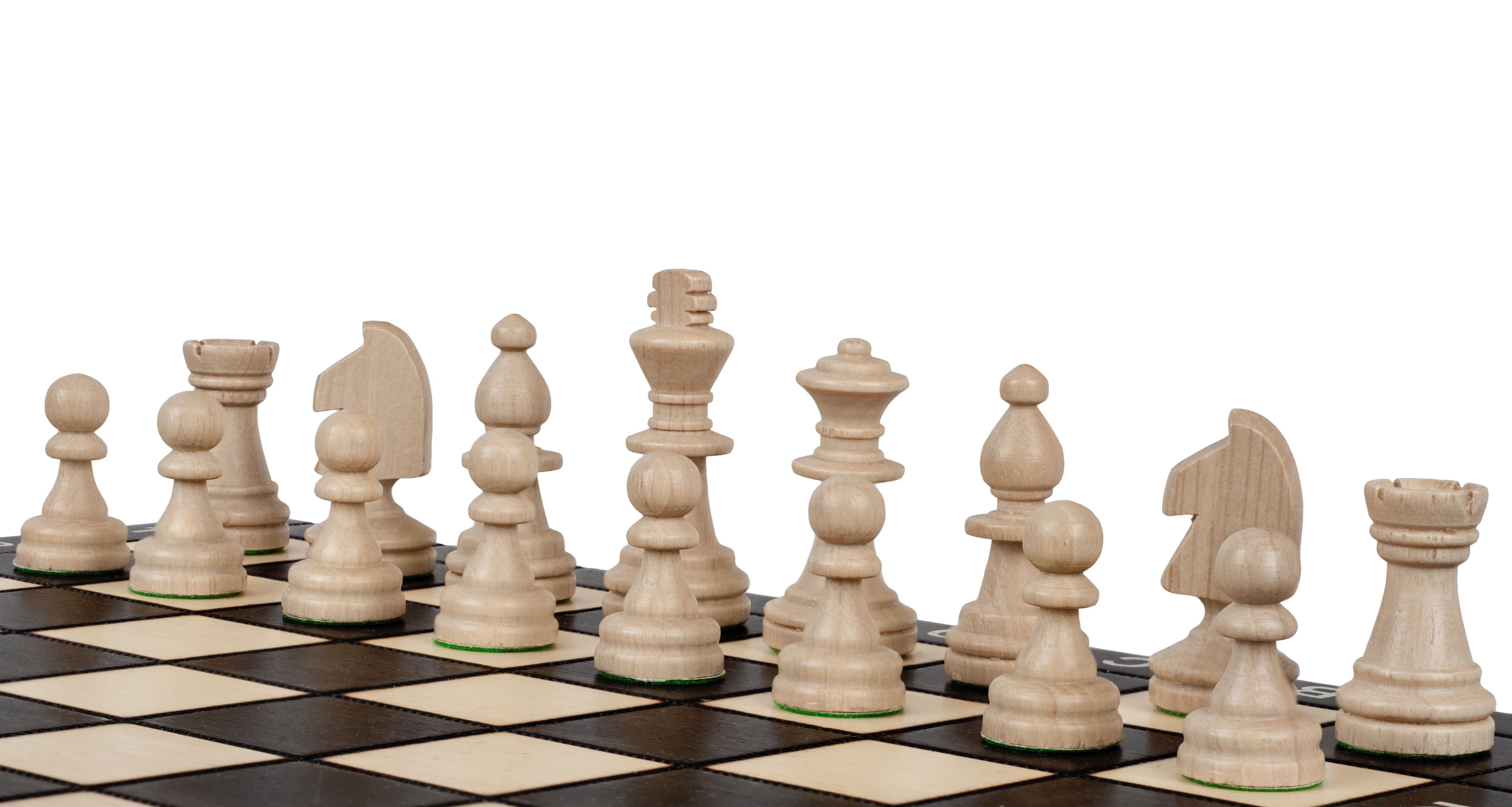 Jeu d'échecs MAGNETIQUE Noir pliant en bois de charme de petite taille (27 x 27cm) - Ensemble Complet - Jeu d'échecs MAGNETIQUE Noir pliant en bois de charme de petite taille (27 x 27cm) - Ensemble Complet