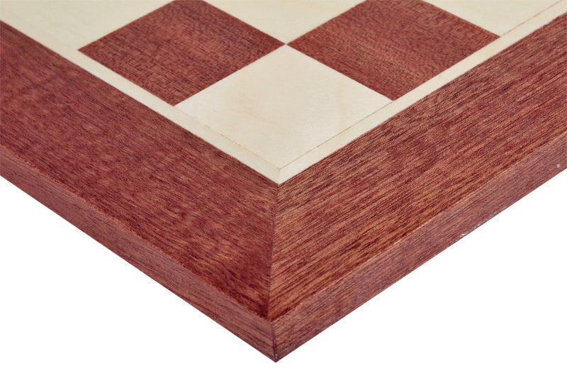 Échiquier en marqueterie de bois d'acajou et de sycomore + Pièces d'échecs French Acacia - Ensemble de taille 6 - Échiquier en marqueterie de bois d'acajou et de sycomore + Pièces d'échecs French Acacia - Ensemble de taille 6