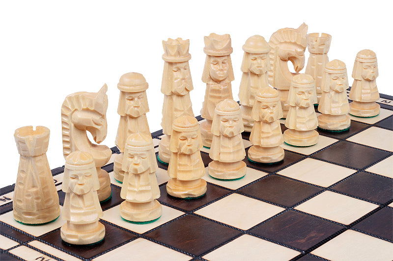 Jeu d'Echecs GIEWONT en bois de tilleul, de taille moyenne (57 x 57cm) - Ensemble Complet - Jeu d'Echecs GIEWONT en bois de tilleul, de taille moyenne (57 x 57cm) - Ensemble Complet