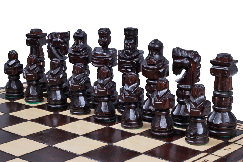 Jeu d'Echecs GLADIATEUR en bois de tilleul, de grande taille (59 x 59cm) - Ensemble Complet - Jeu d'Echecs GLADIATEUR en bois de tilleul, de grande taille (59 x 59cm) - Ensemble Complet