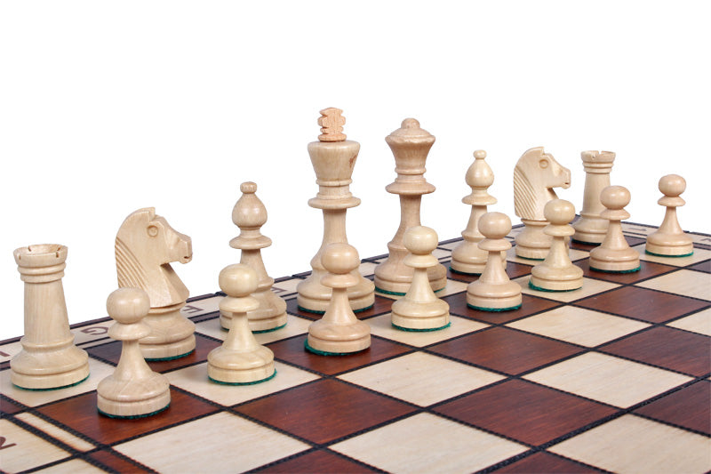 Jeu d'échecs JUPITER en bois de charme, de taille moyenne (42 x 42cm) - Ensemble Complet - Jeu d'échecs JUPITER en bois de charme, de taille moyenne (42 x 42cm) - Ensemble Complet
