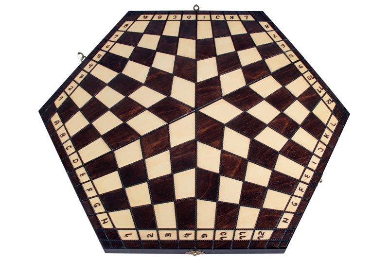 Jeu d'échecs en bois YALTA 3 Joueurs de grande taille (54 x 47 cm) - Jeu d'échecs en bois YALTA 3 Joueurs de grande taille (54 x 47 cm)