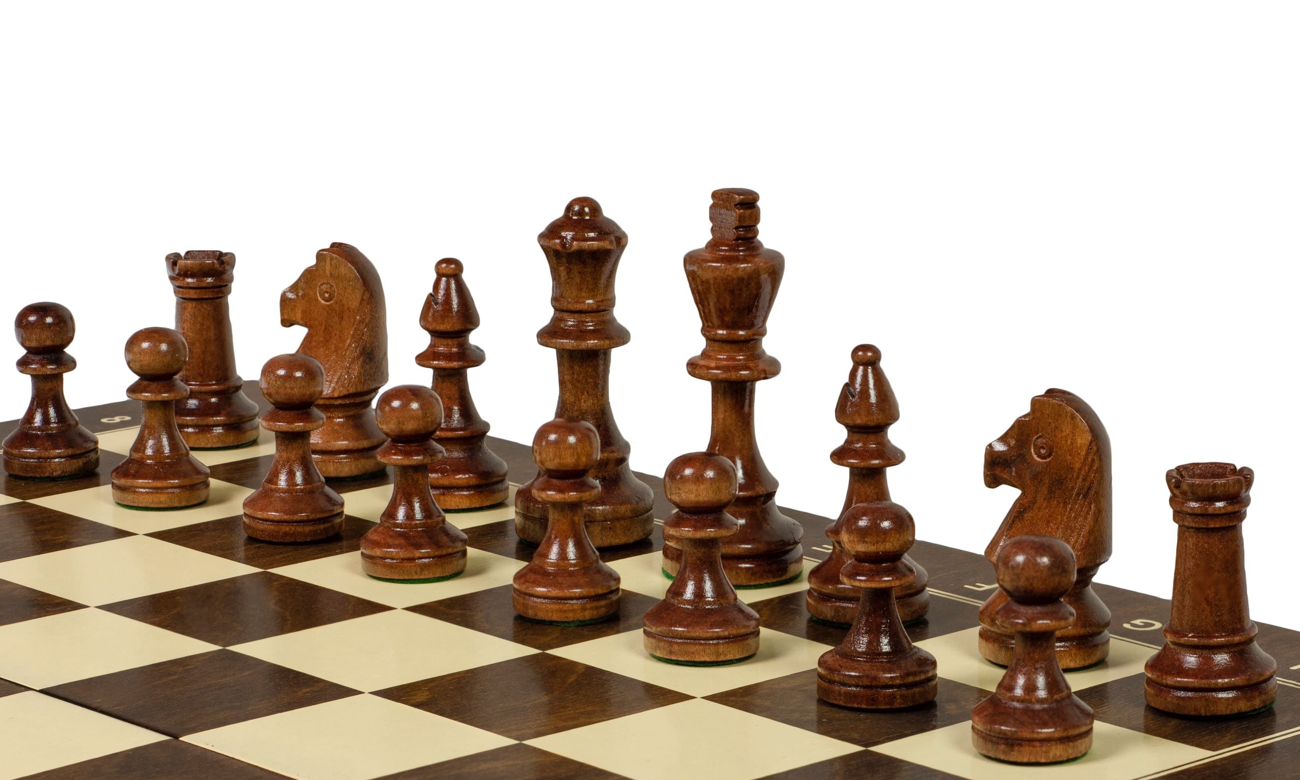 Jeu d'échecs d'entraînement pliant en bois , de grande taille (42 x 42cm) - Ensemble Complet - Jeu d'échecs d'entraînement pliant en bois , de grande taille (42 x 42cm) - Ensemble Complet