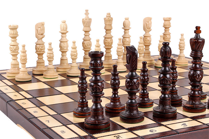 Jeu d'Echecs GALANT en bois bois de charme, de grande taille (57 x 57cm) - Ensemble Complet - Jeu d'Echecs GALANT en bois bois de charme, de grande taille (57 x 57cm) - Ensemble Complet