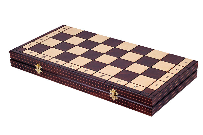 Jeu d'd'échecs POLONAIS ANCIEN en bois de cerisier sauvage, de grande taille (56 x 56 cm) - Jeu d'd'échecs POLONAIS ANCIEN en bois de cerisier sauvage, de grande taille (56 x 56 cm)