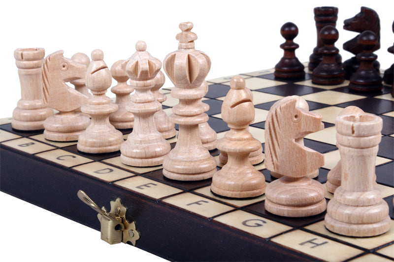 Jeu d'échecs OLYMPIQUE en bois de charme, de petite taille (30 x 30m) - Ensemble Complet - Jeu d'échecs OLYMPIQUE en bois de charme, de petite taille (30 x 30m) - Ensemble Complet
