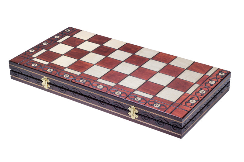Jeu d'échecs AMBASSADEUR en bois de charme, de grande taille (55 x 55cm) - Ensemble Complet - Jeu d'échecs AMBASSADEUR en bois de charme, de grande taille (55 x 55cm) - Ensemble Complet