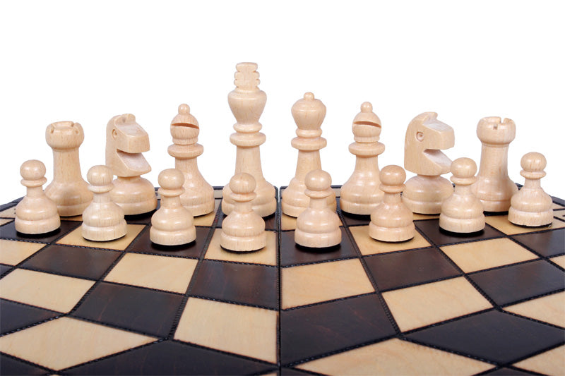 Jeu d'échecs en bois YALTA 3 Joueurs de taille moyenne (40 x 35 cm) - Jeu d'échecs en bois YALTA 3 Joueurs de taille moyenne (40 x 35 cm)