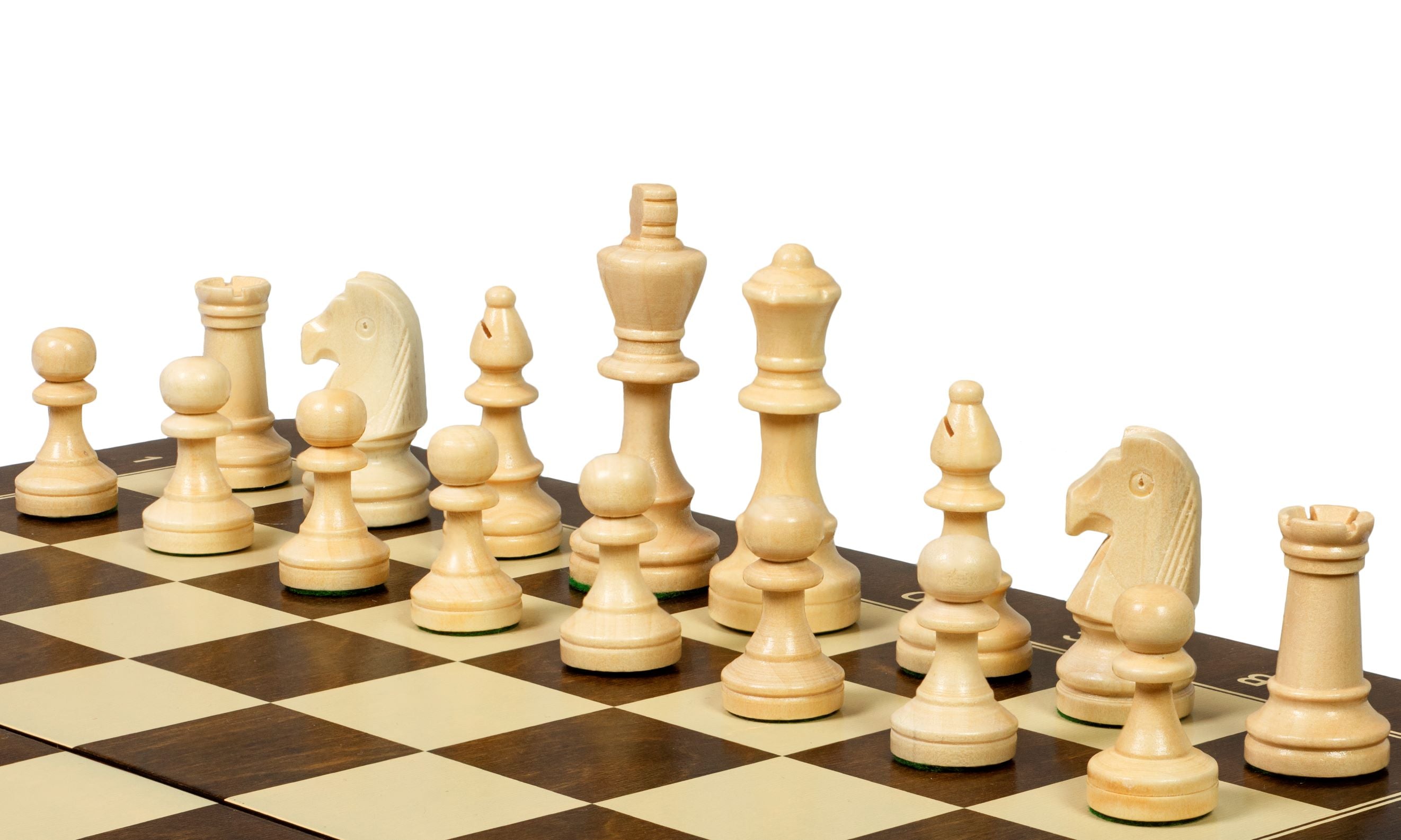 Jeu d'échecs d'entraînement pliant en bois , de grande taille (42 x 42cm) - Ensemble Complet - Jeu d'échecs d'entraînement pliant en bois , de grande taille (42 x 42cm) - Ensemble Complet