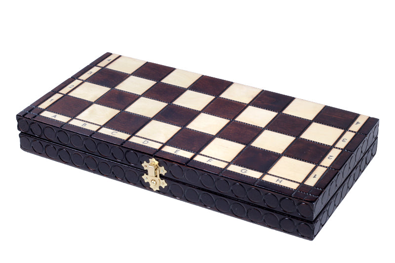 Jeu d'Echecs ROYAL en bois de charme, de taille moyenne (34 x 34cm) - Ensemble Complet - Jeu d'Echecs ROYAL en bois de charme, de taille moyenne (34 x 34cm) - Ensemble Complet