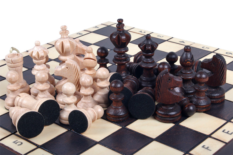 Jeu d'échecs OLYMPIQUE en bois de charme, de petite taille (30 x 30m) - Ensemble Complet - Jeu d'échecs OLYMPIQUE en bois de charme, de petite taille (30 x 30m) - Ensemble Complet