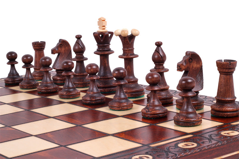 Jeu d'échecs CONSUL en bois de charme, de grande taille (48 x 48cm) - Ensemble Complet - Jeu d'échecs CONSUL en bois de charme, de grande taille (48 x 48cm) - Ensemble Complet