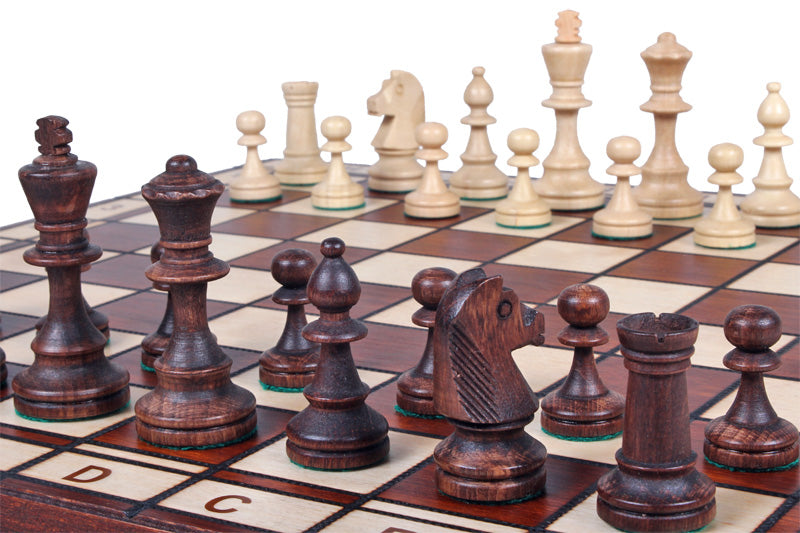 Jeu d'échecs JUPITER en bois de charme, de taille moyenne (42 x 42cm) - Ensemble Complet - Jeu d'échecs JUPITER en bois de charme, de taille moyenne (42 x 42cm) - Ensemble Complet
