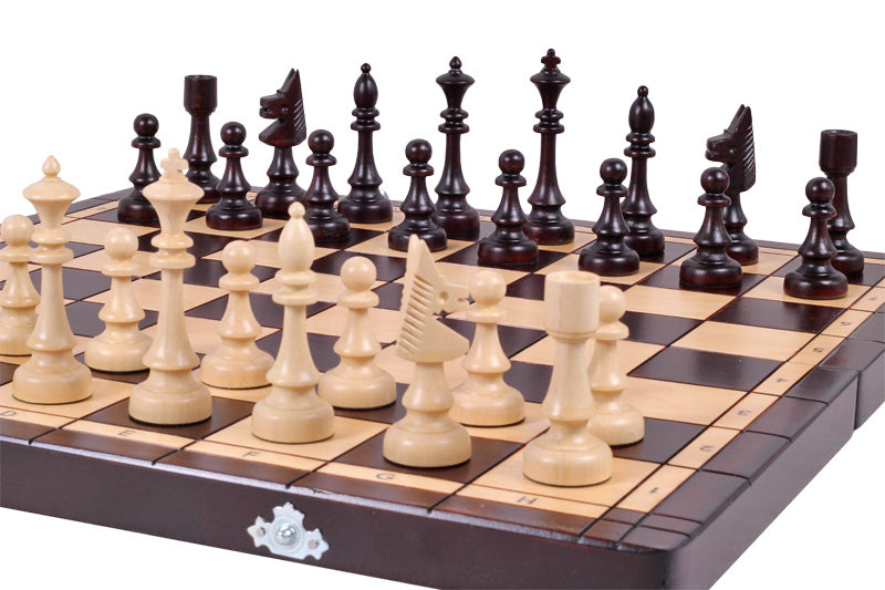Jeu d'échecs DE CLUB en bois de charme, de grande taille (48 x 48cm) - Ensemble Complet - Jeu d'échecs DE CLUB en bois de charme, de grande taille (48 x 48cm) - Ensemble Complet