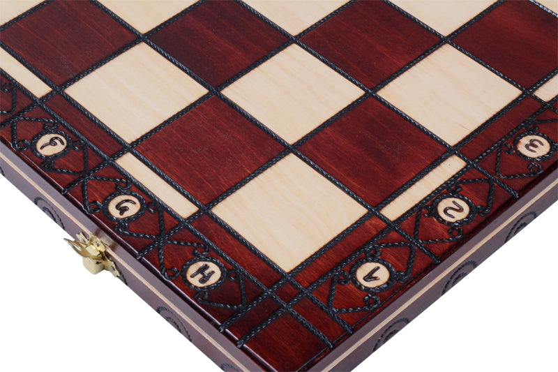 Jeu d'échecs CONSUL en bois de charme, de grande taille (48 x 48cm) - Ensemble Complet - Jeu d'échecs CONSUL en bois de charme, de grande taille (48 x 48cm) - Ensemble Complet