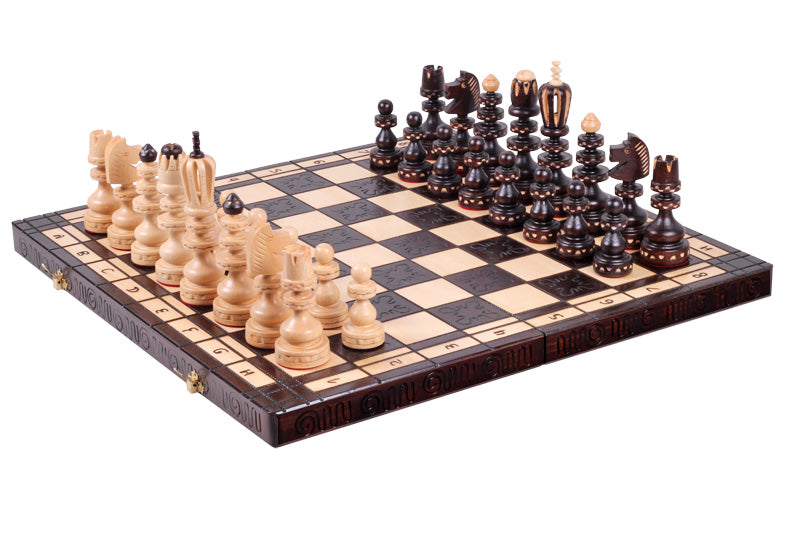 Jeu d'Echecs ROMAIN en bois de hêtre, de grande taille (55 x 55cm) - Ensemble Complet - Jeu d'Echecs ROMAIN en bois de hêtre, de grande taille (55 x 55cm) - Ensemble Complet
