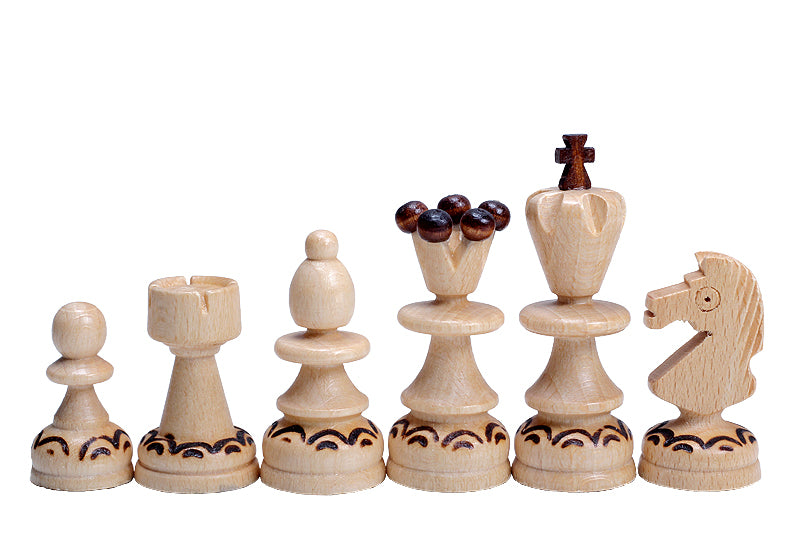 Jeu d'échecs PERLE Maron en bois de hêtre, de petite taille (29 x 29cm) - Ensemble Complet - Jeu d'échecs PERLE Maron en bois de hêtre, de petite taille (29 x 29cm) - Ensemble Complet