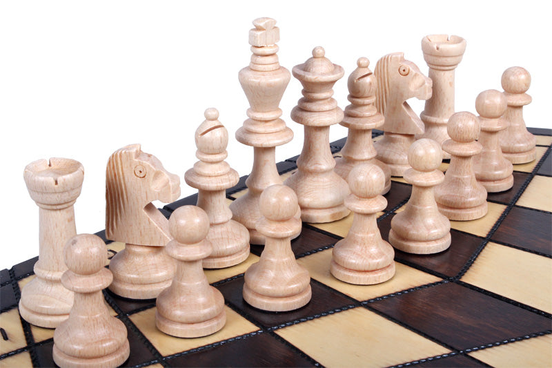 Jeu d'échecs en bois YALTA 3 Joueurs de grande taille (54 x 47 cm) - Jeu d'échecs en bois YALTA 3 Joueurs de grande taille (54 x 47 cm)