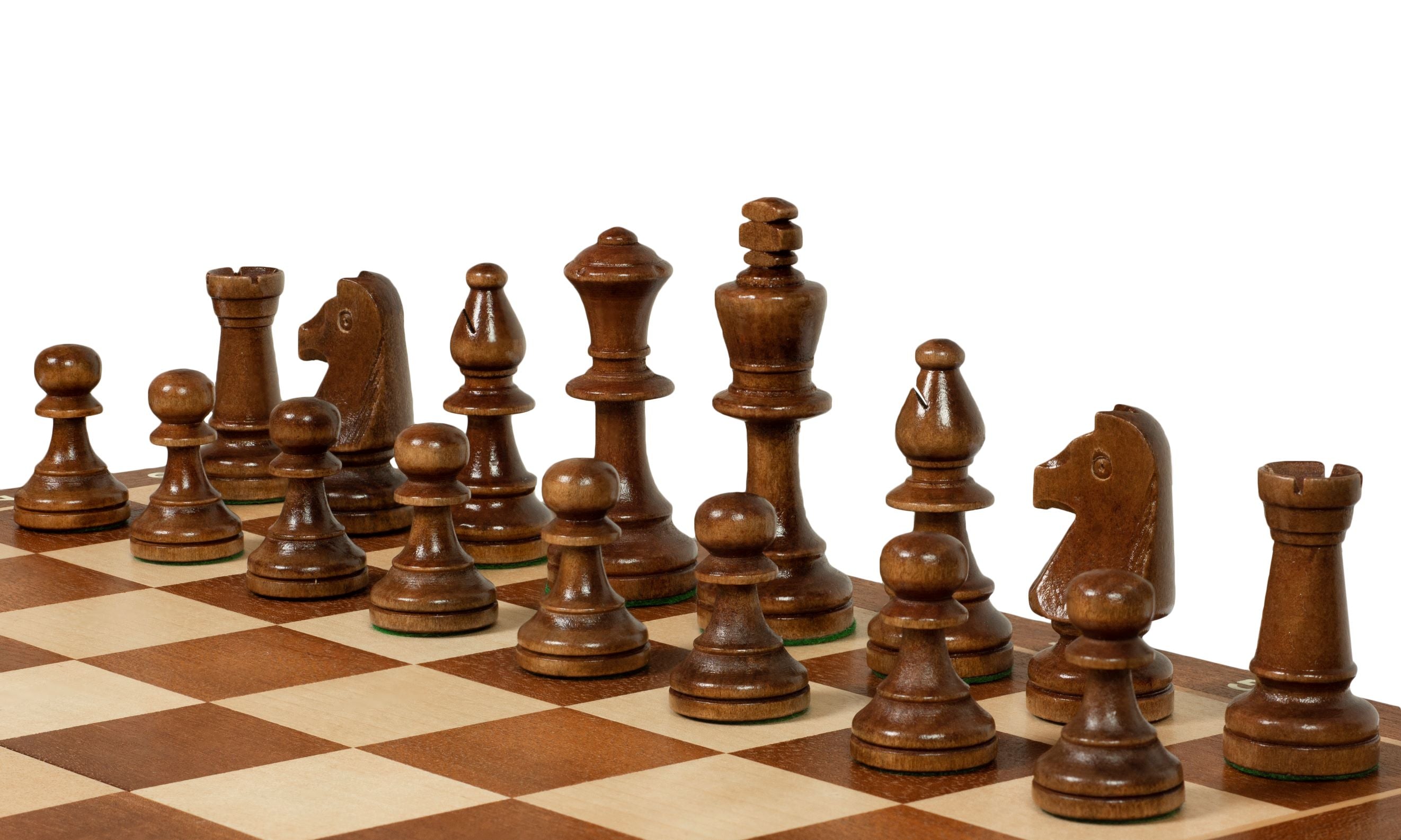Jeu d'échecs pliant en marqueterie de bois d'acajou et d'érable - de taille 5 (45x45cm) - Jeu d'échecs pliant en marqueterie de bois d'acajou et d'érable - de taille 5 (45x45cm)