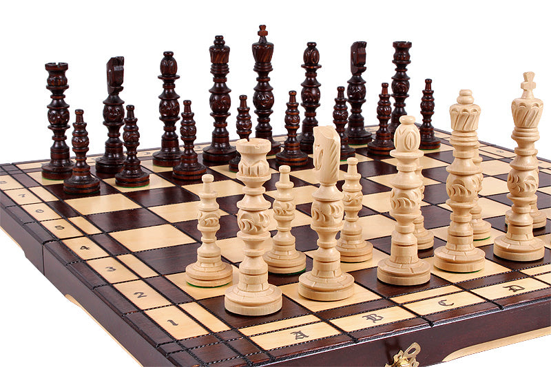 Jeu d'Echecs GALANT en bois bois de charme, de grande taille (57 x 57cm) - Ensemble Complet - Jeu d'Echecs GALANT en bois bois de charme, de grande taille (57 x 57cm) - Ensemble Complet