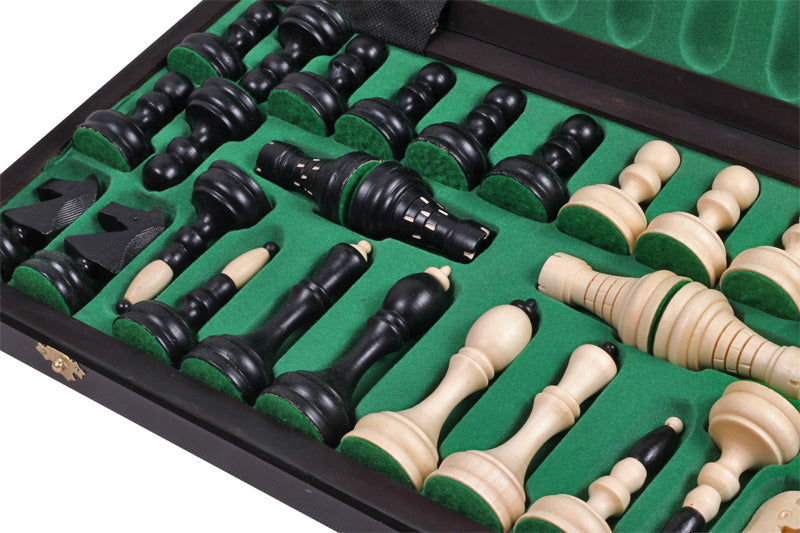 Jeu d'échecs CLASSIQUE en bois de charme, de grande taille (50 x 50m) - Ensemble Complet - Jeu d'échecs CLASSIQUE en bois de charme, de grande taille (50 x 50m) - Ensemble Complet