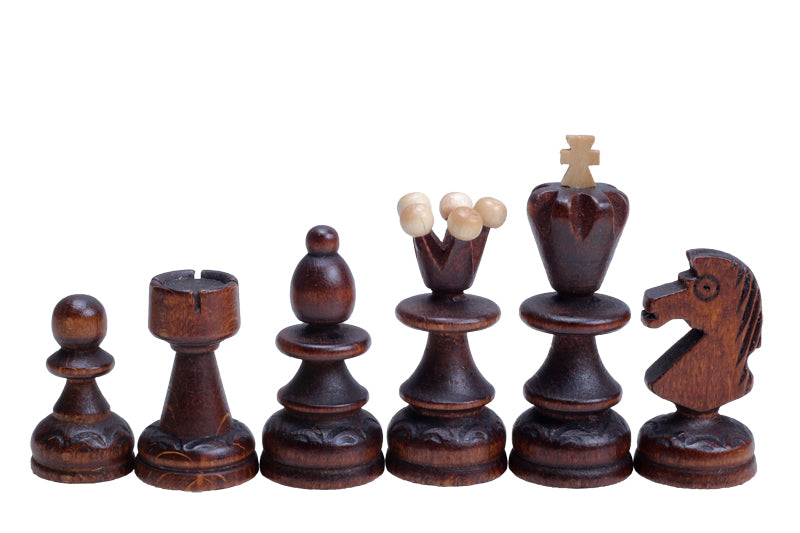 Jeu d'échecs PERLE Maron en bois de hêtre, de petite taille (29 x 29cm) - Ensemble Complet - Jeu d'échecs PERLE Maron en bois de hêtre, de petite taille (29 x 29cm) - Ensemble Complet