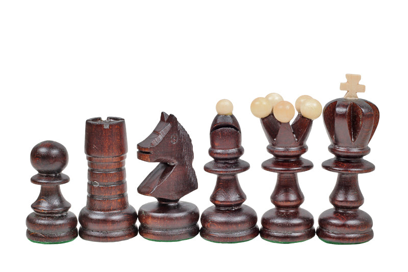 Jeu d'échecs PERLE en bois de charme avec échiquier en marqueterie de bois d'acajou et sysomore, de grande taille (41 x 41cm) - Ensemble Complet - Jeu d'échecs PERLE en bois de charme avec échiquier en marqueterie de bois d'acajou et sysomore, de grande taille (41 x 41cm) - Ensemble Complet