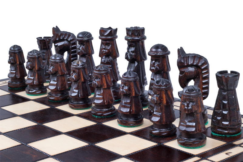 Jeu d'Echecs GIEWONT en bois de tilleul, de taille moyenne (57 x 57cm) - Ensemble Complet - Jeu d'Echecs GIEWONT en bois de tilleul, de taille moyenne (57 x 57cm) - Ensemble Complet