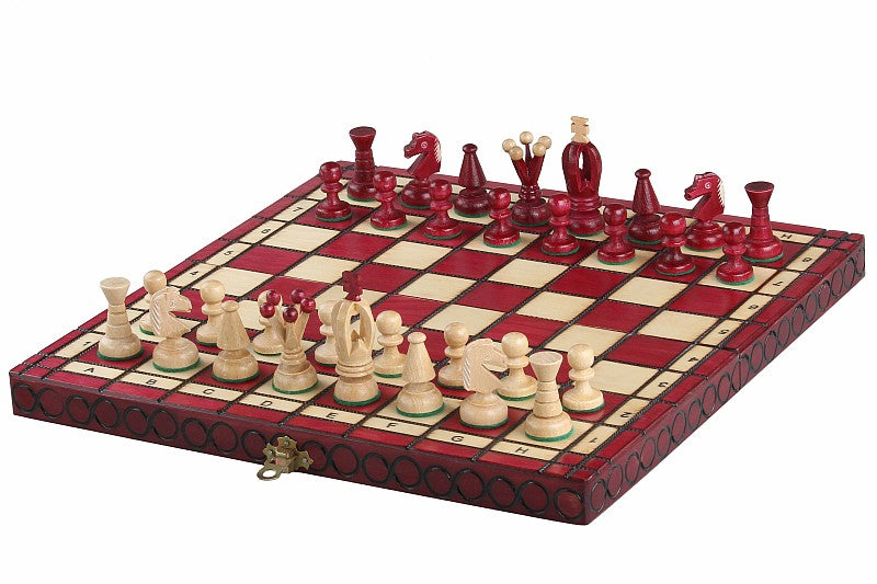 Jeu d'Echecs ROYAL Cherry en bois de charme, de taille moyenne (34 x 34cm) - Ensemble Complet - Jeu d'Echecs ROYAL Cherry en bois de charme, de taille moyenne (34 x 34cm) - Ensemble Complet