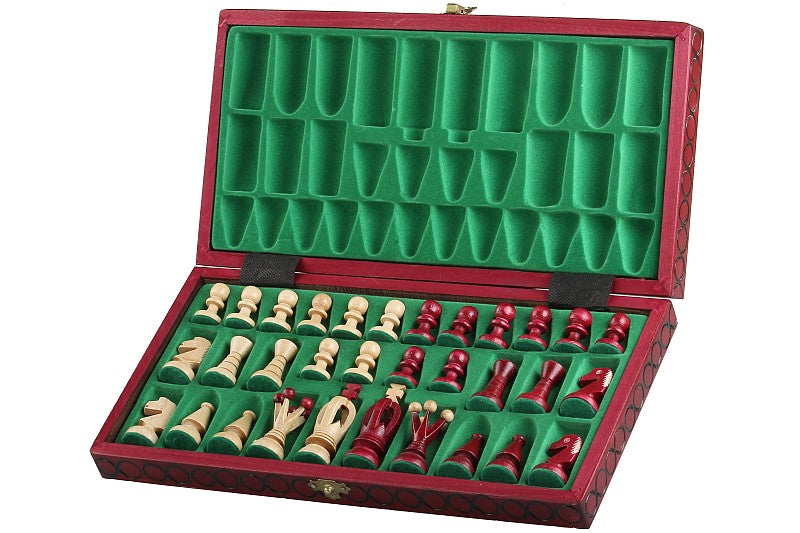 Jeu d'Echecs ROYAL Cherry en bois de charme, de taille moyenne (34 x 34cm) - Ensemble Complet - Jeu d'Echecs ROYAL Cherry en bois de charme, de taille moyenne (34 x 34cm) - Ensemble Complet
