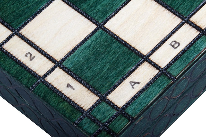 Jeu d'Echecs ROYAL Green en bois de charme, de taille moyenne (34 x 34cm) - Ensemble Complet - Jeu d'Echecs ROYAL Green en bois de charme, de taille moyenne (34 x 34cm) - Ensemble Complet