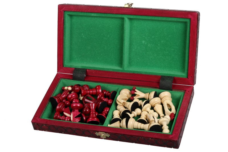 Jeu d'Echecs ROYAL Cherry en bois de charme, de petite taille (29 x 29cm) - Ensemble Complet - Jeu d'Echecs ROYAL Cherry en bois de charme, de petite taille (29 x 29cm) - Ensemble Complet